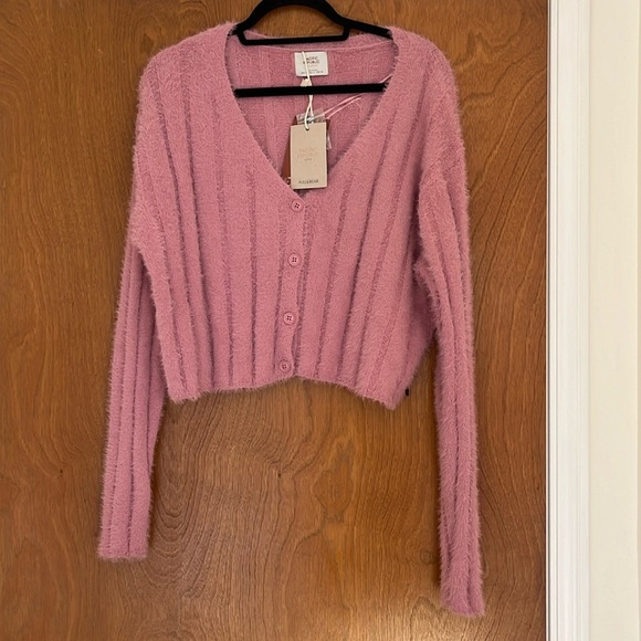 Pacific Republic Pull Bear Cropped Oversized Cardigan New With Tag Size L - Picture 3 of 11